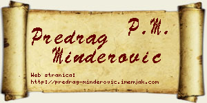 Predrag Minderović vizit kartica
